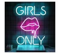 LEMST Luces de neón Letrero De Neón Solo Para Chicas, Decoración Pared Para Dormitorio, Sala Juegos, Estar, Fiesta Cumpleaños 30x39cm