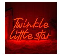 LEMST Luces de neón Letrero De Neón Twinkle Little Star Con Luz Regulable Para Dormitorio, Hogar, Bar, Habitación Infantil, Aula, Decoración De Pared, 42cmx24cm