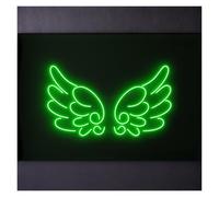 LEMST Luces de neón Letrero De Neón Un Par Alas, Ideal Para Decorar La Habitación Los Niños Brillo Ajustable 50cm(Orange,Blue,Green,Silver,Black)