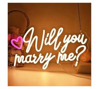 LEMST Luces de neón Luces LED Regulables USB Will You Marry Me Propuesta De Boda, Dormitorio, Despedida Soltera, Fiesta Compromiso, Telón Fondo, 15.7x9.4inch
