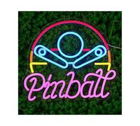 LEMST Luces de neón Pinball Letreros De Neón Luz LED Alimentada Por USB Para El Hogar, Oficina, Sala De Juegos, Bar, Decoración De Cuevas De Hombre, 37.2cm×33cm