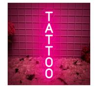 LEMST Luces de neón Tattoo Letrero De Neón Luz LED Regulable Para Salón De Belleza Estudio Tienda De Perforación Hombre De Negocios Cueva Decoración De Pared 15.75inx3.15in