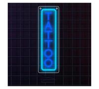 LEMST Luces de neón TATTOO Letrero De Neón Único Para Estudio De Tatuajes, Salón De Negocios, Tienda, Decoración De Pared Para Habitación, Lámpara De 15.35x4.72inch(Azul)