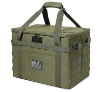 Lemubeane Bolsa de almacenamiento táctica para camping, bolsa de 38 L, organizador de utensilios de cocina con cerradura de combinación (OD verde)