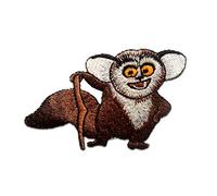 Lémur Animal Niños - Parches Termoadhesivos Bordados Aplique Para Ropa, Tamaño: 5,6 x 8,3 cm