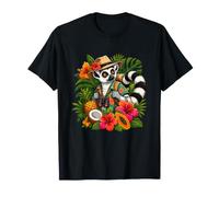 Lémur Aventura con Prismáticos Paraíso Tropical Camiseta