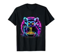 Lémur Comiendo Ramen Animal Obra De Arte De Fideos Japoneses Kawaii Camiseta