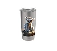Lémur de Cola Anillada Maki de cola Anillada Catta Vaso térmico de acero inoxidable de doble pared