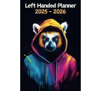 Lemur Left Handed Planner: 2 Year Weekly Sunday to Saturday Calendar | Gift For People Who Love Tropical Rainforest Animals, Wildlife Lovers | For Back To School, Office, Work | 6 x 9 Inches | v1