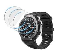 Lemxiee Cristal Templado para Amazfit T-Rex 3 48mm Protector pantalla [3 pieza] HD vidrio templado Protector pantalla para Amazfit T-Rex 3 48mm