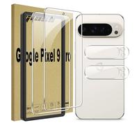 Lemxiee Cristal Templado para Google Pixel 9 Pro Protector pantalla [2+2 pieza] Vidrio templado Protector de Lente cámara y HD vidrio templado Protector pantalla para Google Pixel 9 Pro