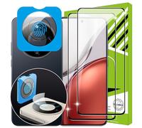 Lemxiee Cristal Templado para Honor Magic 8 Lite Protector pantalla [2+1 pieza] Vidrio templado Protector de Lente cámara