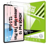 Lemxiee Cristal Templado para Lenovo Idea Tab Plus & HONOR Pad 10 12.1" Protector pantalla [2 pieza] Vidrio templado Protector