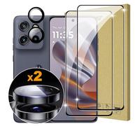 Lemxiee Cristal Templado para Motorola edge 60 neo & 50 neo Protector pantalla [2+1 pieza] Vidrio templado Protector de Lente cámara