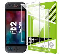 Lemxiee Cristal Templado para Nintendo Switch 2 (2025) 7.9" Protector pantalla [3 pieza] HD vidrio templado Protector pantalla para