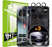Lemxiee Cristal Templado para Nothing Phone 3 Protector pantalla [2+1 pieza] Vidrio templado Protector de Lente cámara