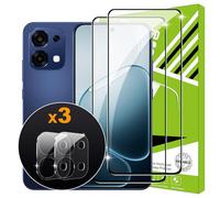 Lemxiee Cristal Templado para OPPO A6 Pro 5G Protector pantalla [2+2 pieza] Vidrio templado Protector de Lente cámara