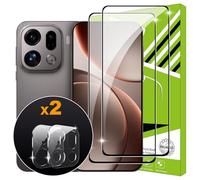 Lemxiee Cristal Templado para OPPO Find X9 Pro Protector pantalla [2+1 pieza] Vidrio templado Protector de Lente cámara