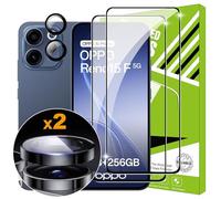 Lemxiee Cristal Templado para OPPO Reno 15 F & 15 FS Protector pantalla [2+1 pieza] Vidrio templado Protector de Lente cámara