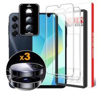 Lemxiee Cristal Templado para Samsung Galaxy A16 Protector pantalla [2+1 pieza] Vidrio templado Protector de Lente cámara y HD vidrio templado Protector pantalla para Samsung Galaxy A16