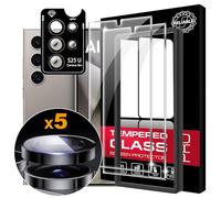 Lemxiee Cristal Templado para Samsung Galaxy S25 Ultra Protector pantalla [2+1 pieza] Vidrio templado Protector de Lente cámara y HD vidrio templado Protector pantalla para Samsung Galaxy S25 Ultra