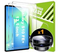 Lemxiee Cristal Templado para Samsung Galaxy Tab S10 FE+ & S10 FE Plus 13.1" Protector pantalla [2+1 pieza] Vidrio templado Protector de Lente cámara y HD vidrio templado