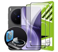 Lemxiee Cristal Templado para vivo X300 Pro Protector pantalla [2+1 pieza] Vidrio templado Protector de Lente cámara