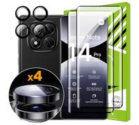 Lemxiee Cristal Templado para Xiaomi Redmi Note 14 Pro 5G & POCO X7 5G Protector pantalla [2+1 pieza] Vidrio templado Protector de Lente cámara y Protector pantalla para Xiaomi Redmi Note 14 Pro 5G