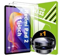 Lemxiee Cristal Templado para Xiaomi Redmi Pad 2 11" Protector pantalla [2+1 pieza] Vidrio templado Protector de Lente cámara