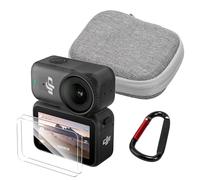 Lemxiee Funda para dji Osmo Nano Accesorios +[2 Pieza] Cristal Templado para dji Osmo Nano Protector Pantalla,Funda de Transporte