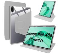 Lemxiee Funda para Honor Pad X8b & Pad X8a Case con Soporte Giratorio & Ranura para Stylus Funda de Cuero PU + acrílico Transparente