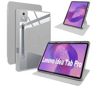 Lemxiee Funda para Lenovo Idea Tab Pro Case Funda Protectora con Soporte Plegable/con Ranura para bolígrafo,Funda de Cuero PU + acrílico Transparente para Lenovo Idea Tab Pro 2025 12.7" Cover