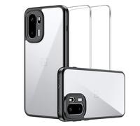 Lemxiee Funda para OnePlus 15R Case + [2 Pieza] Cristal Templado para OnePlus 15R Protector Pantalla Vidrio Templado,Funda de Silicona Flexible + Acrílico Transparente