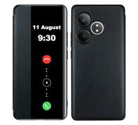 Lemxiee Funda para Realme GT 6 5G / Realme GT 6T 5G Cover,Funda abatible de Cuero PU,Funda con Ventana para PC,Silicona Case para Realme GT 6 5G / Realme GT 6T 5G Funda