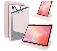 Lemxiee Funda para Samsung Galaxy Tab S11 11" Case con Soporte Plegable & con Ranura para bolígrafo,Funda de Cuero PU + acrílico Transparente