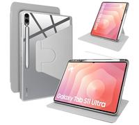 Lemxiee Funda para Samsung Galaxy Tab S11 Ultra 14.6" Case con Soporte Plegable & con Ranura para bolígrafo,Funda de Cuero PU + acrílico Transparente