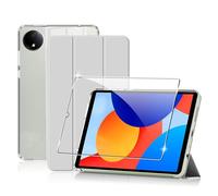 Lemxiee Funda para Xiaomi Redmi Pad SE 8.7" Cover + Cristal Templado para Xiaomi Redmi Pad SE 8.7" Protector Pantalla,Funda Protectora de Piel PU + TPU Flexible para Xiaomi Redmi Pad SE 8.7" Case
