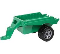 Lena 02124 Giga Trucks Verde, Colgante Gigante Fuerte para vehículos de Juguete, Remolque de Coche de Juguete Aprox. 48 cm de Largo, Remolque de vehículos Grandes, Suelto