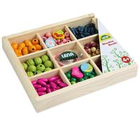 Lena - 32012 Cuentas Madera Caja Por 3+ Años Niños, Multicolor