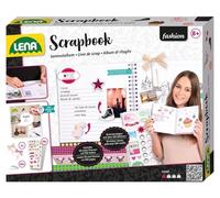 Lena 42332 - Juego de Manualidades para Scrapbook, Completo con álbum, Espacios en Blanco para 20 Temas, 18 Hojas de Pegatinas con 300 Motivos, Esquinas de Fotos y 2 Clips de Cinta, Juego Creativo