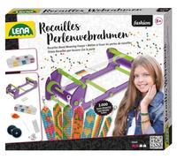 Lena 42722 - Marco de cuentas para tejer cuentas, kit de manualidades para niños a partir de 8 años, marco para hacer pulseras de cuentas, juego completo con hilo, aguja de perlas, cierres y cuentas