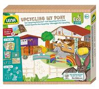 Lena 42836 Eco Upcycling Kit de manualidades My Pony, kit de embalaje reciclado para manualidades de un patio ecuestre, kit creativo para niños a partir de 6 años