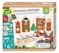 Lena 42840 Eco Upcycling Christmas, Juego de manualidades para niños a partir de 6 años, juego completo con algodón, pegatinas y otros utensilios de manualidades, libro de cuentos con instrucciones