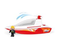 Lena BOAZZ Barco de Bomberos 36 cm, Barco de Juguete para Interior y Exterior, para niños a Partir de 2 años, depósito de Agua y función de rociado