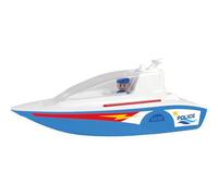 Lena - BOAZZ Barco de policía 36 cm, Barco de Juguete Apto para Interior y Exterior, para niños a Partir de 2 años, Cabina abatible, Dos Asientos y Figura de Juego