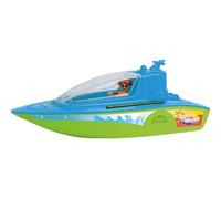 Lena BOAZZ Barco Deportivo de 36 cm, Barco de Juguete Adecuado para Uso en Interiores y Exteriores, para niños a Partir de 2 años, Cabina abatible, Dos Asientos más Figura de Juego