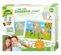 Lena 42625 - Kit de punto de cruz, juego de bordado para niños a partir de 6 años