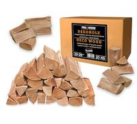 Leña decorativa de haya sin corteza, 20 kg, madera decorativa prémium, para chimenea, leña para barbacoa