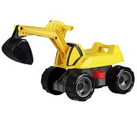 Lena GIGA 02144 Pro X - Excavadora de Arena Gigante (68 cm, 360 Grados, Eje de Acero y Alta Capacidad de Carga, para niños a Partir de 3 años), Color Amarillo