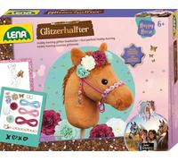 Lena - Glitzerhalfter Hobby Horsing - Kreatives Steckenpferd Bastelset mit Perlen, Anhängern & Kunstblumen, Komplettset inkl. Anleitung, für Kinder ab 6 Jahren